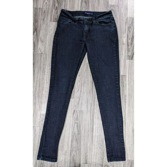 (3/$35) Levis 535 Size 7 Embroidered Pockets Skinny Denim Blue Jeans Jeggings - Picture 1 of 12